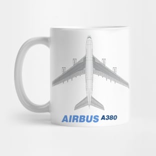 Airbus A380 Top View Mug